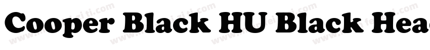 Cooper Black HU Black Headline字体转换